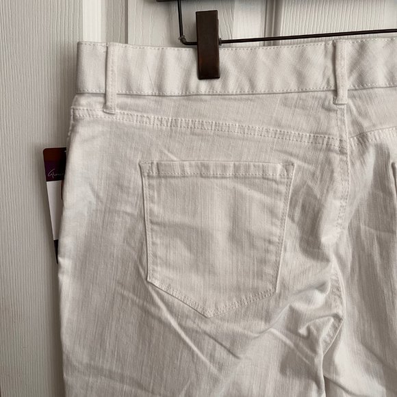 Gloria Vanderbilt White Stretch Skimmer Capri Pants 18 - Picture 6 of 13